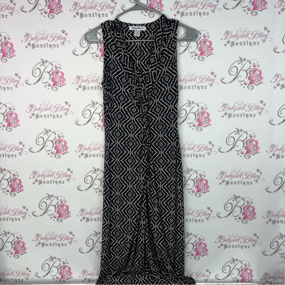 Tommy Bahama dress maxi long Aztec Black and White Patterned Maxi Dress - Picture 10 of 10